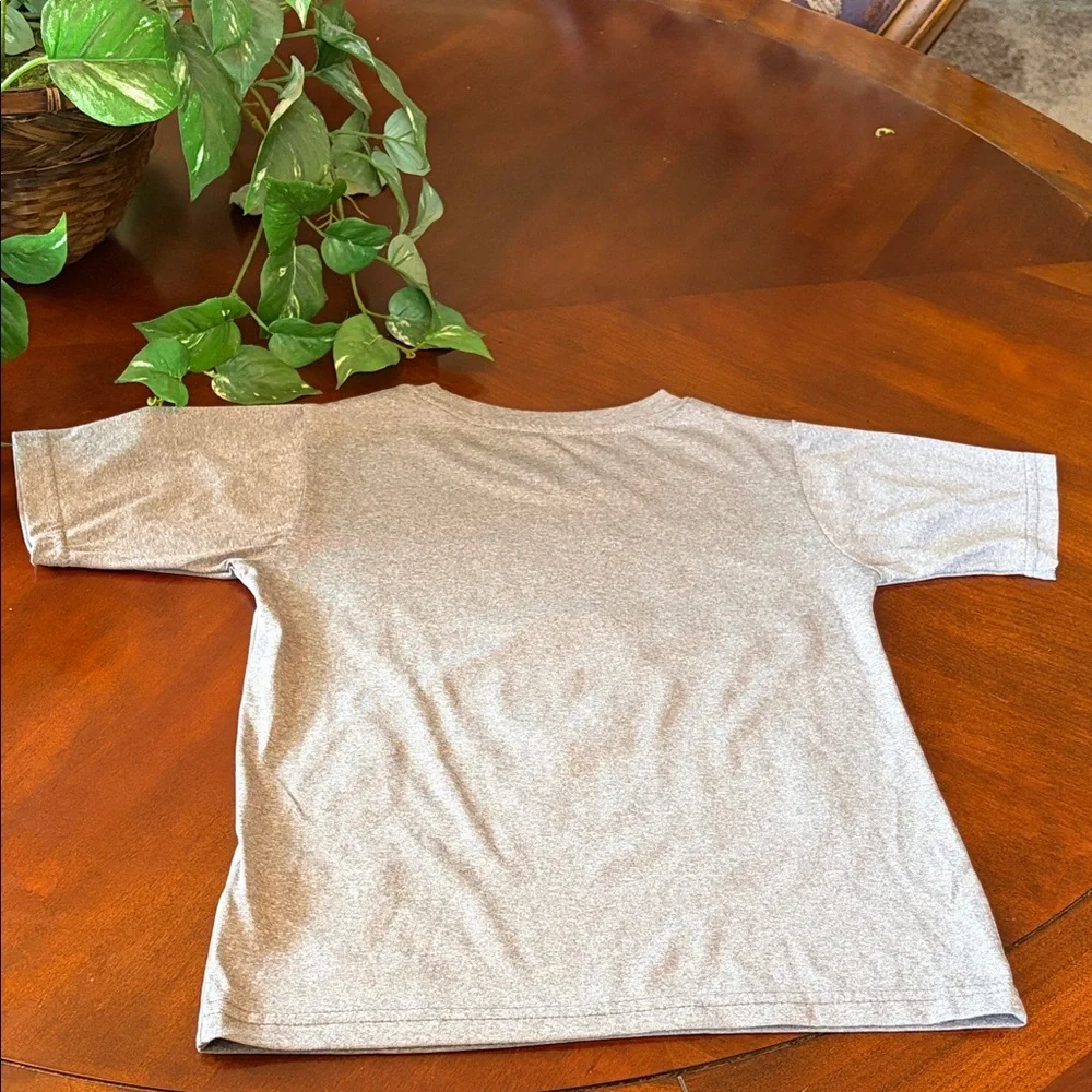 Oklahoma Sooners Kids Gray Short-Sleeve Tee with Red Logo - Picture 3 of 4